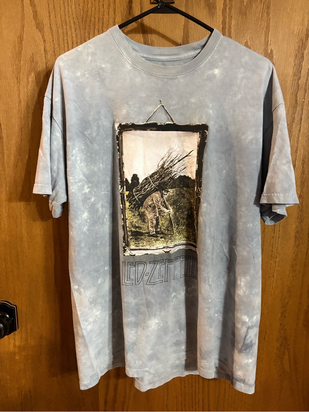 Led Zeppelin Short Sleeve Graphic Tee in Light Blue
